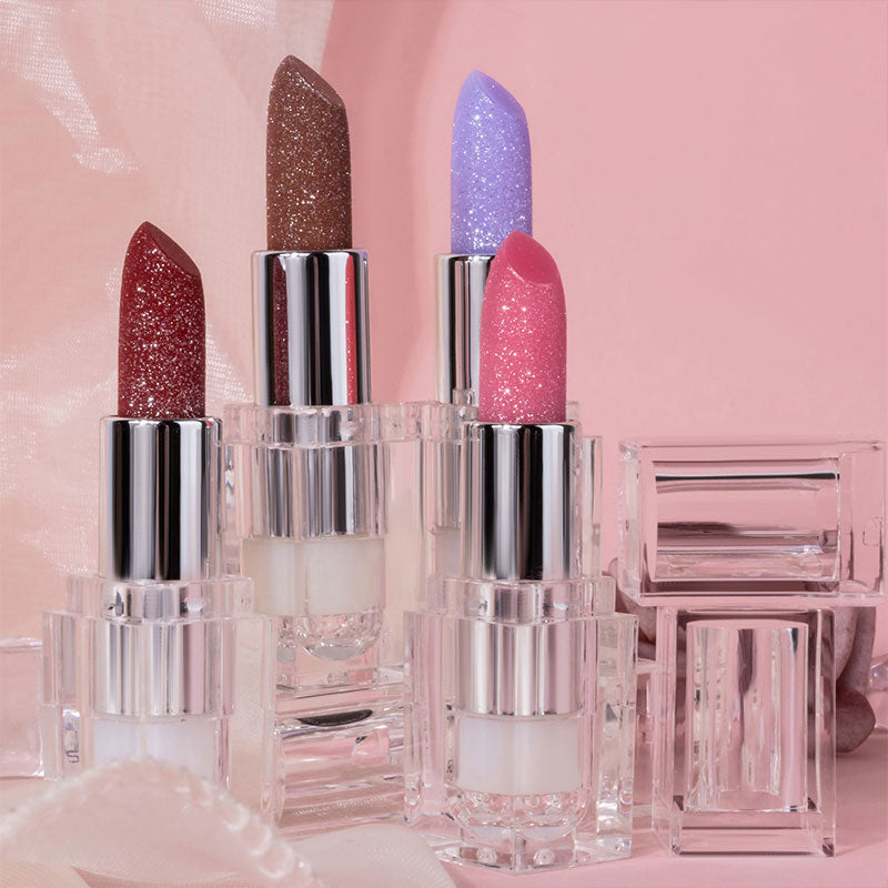 💄Fine Shiny Ice Cube Lipstick | Long-lasting, Moisturising, Anti-Use Lip Gloss (4 Colours)