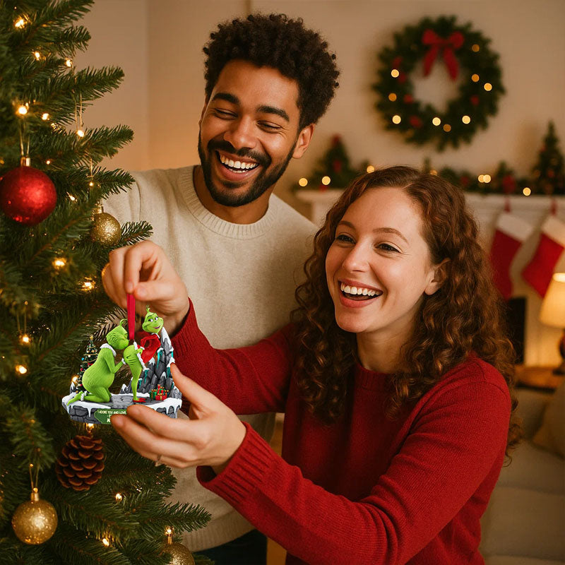 ๐ Naughty Green Couple Ornament โ Christmas Gift ๐