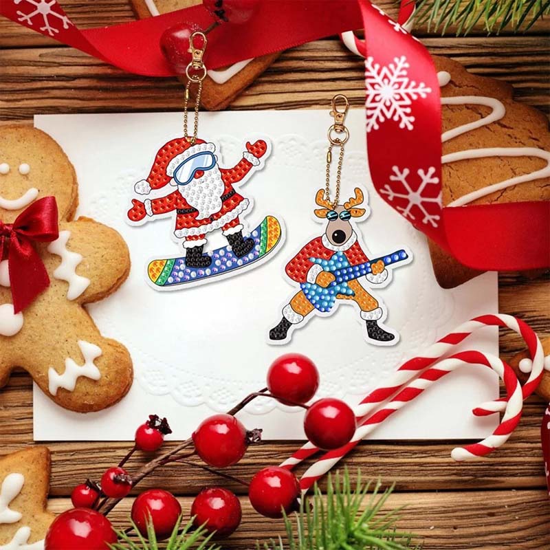 🎄✨Christmas DIY Diamond Painting Keychain Set✨🎄