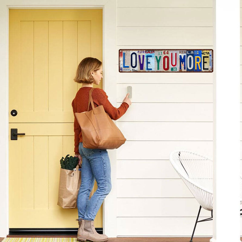 ❤️ Love You More Vintage Wall Sign