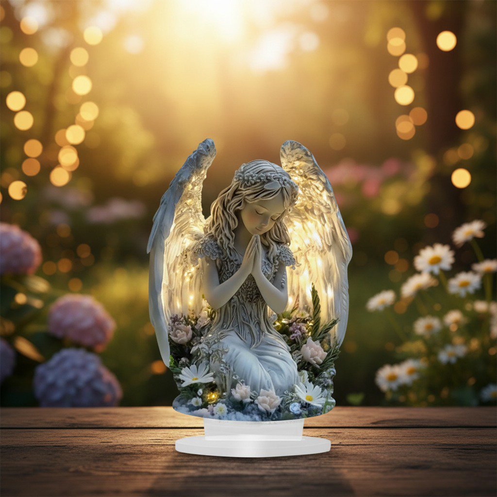 ❤️Guardian angel statue with candles