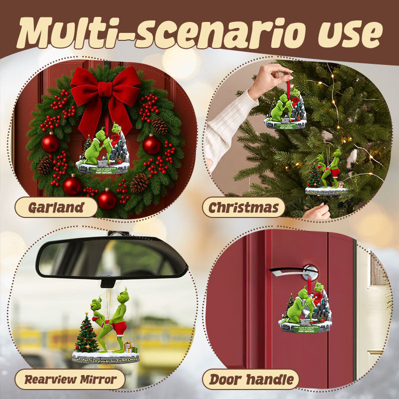 ๐ Naughty Green Couple Ornament โ Christmas Gift ๐