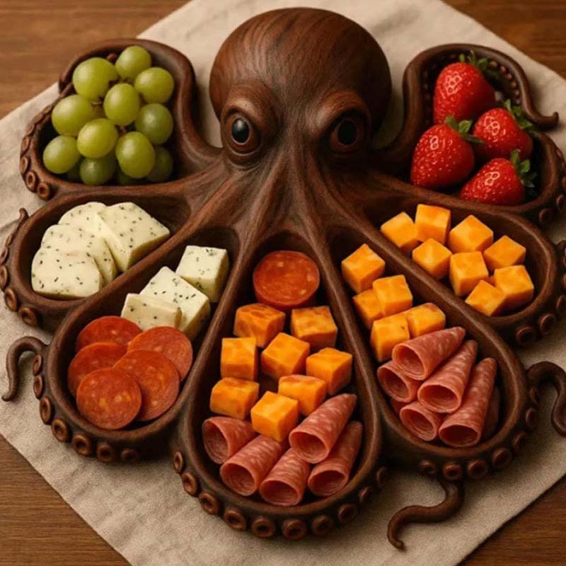 Rustic Octopus Charcuterie Platter