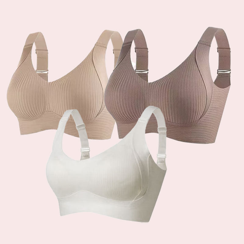 🔥Spring Hot Sale 49% OFF- Ribbed Push Up Adjustable Wireless Bra for Women