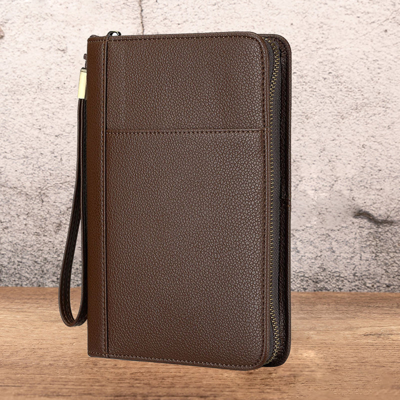 ๐ Portable cigar box with vintage motif and litchi pattern