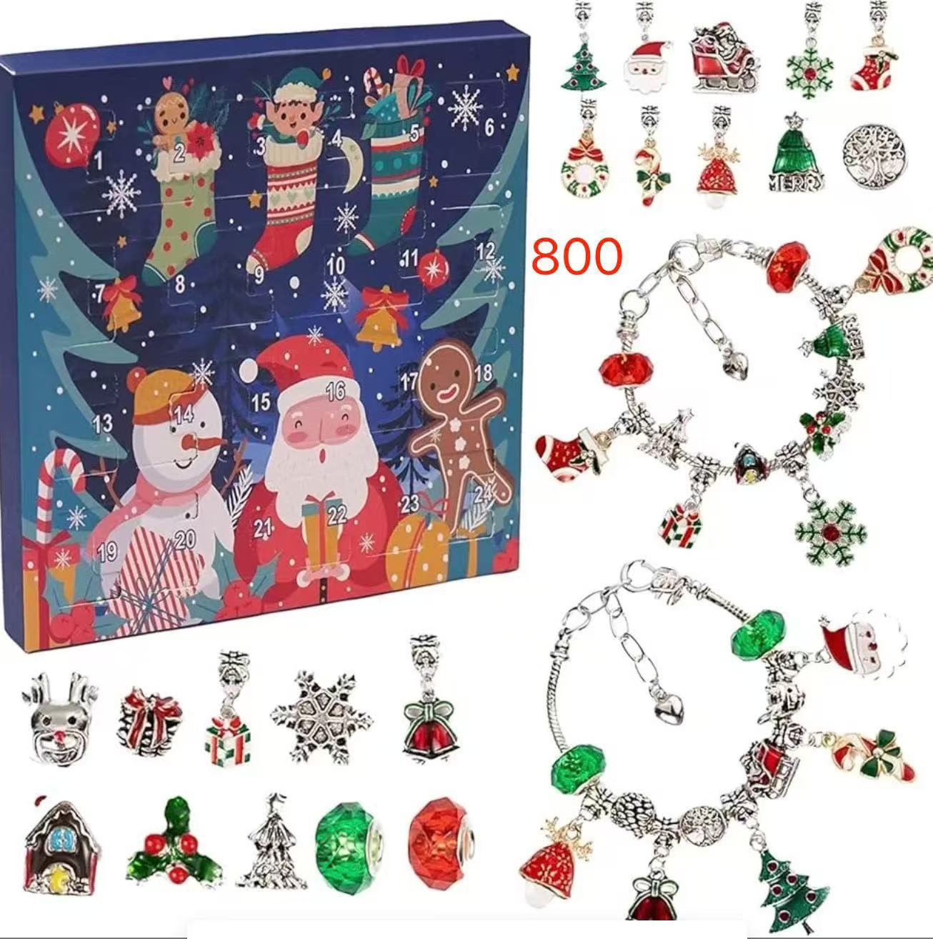 DIY 24 Days Christmas Countdown Calendar Bracelets Set
