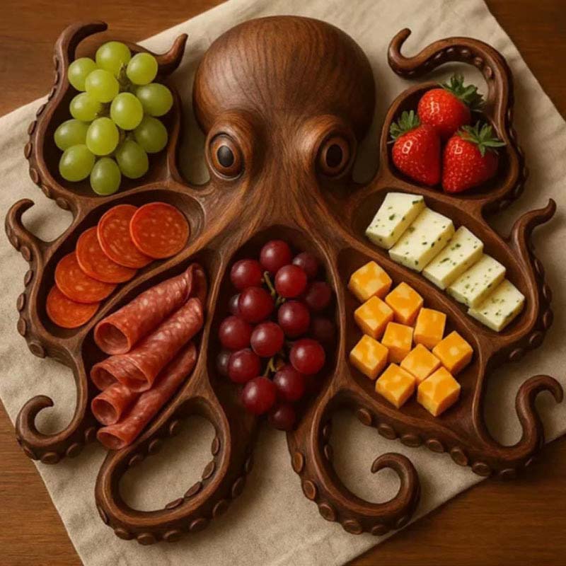 Rustic Octopus Charcuterie Platter