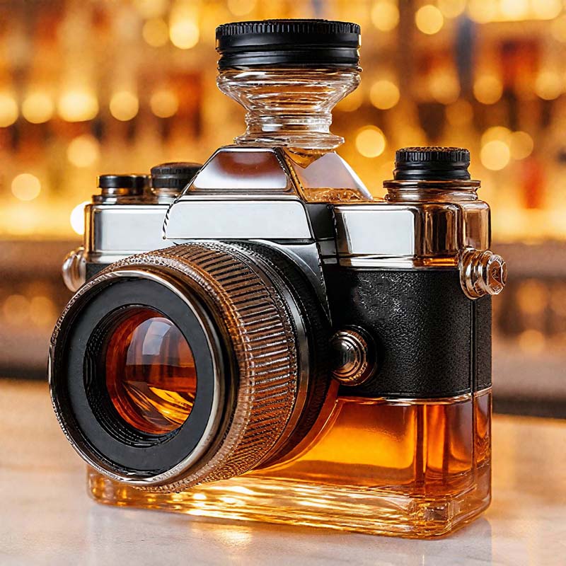 Camera Glass Bottle