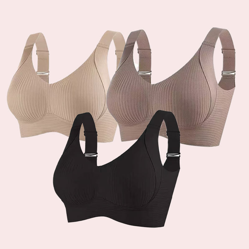 🔥Spring Hot Sale 49% OFF- Ribbed Push Up Adjustable Wireless Bra for Women