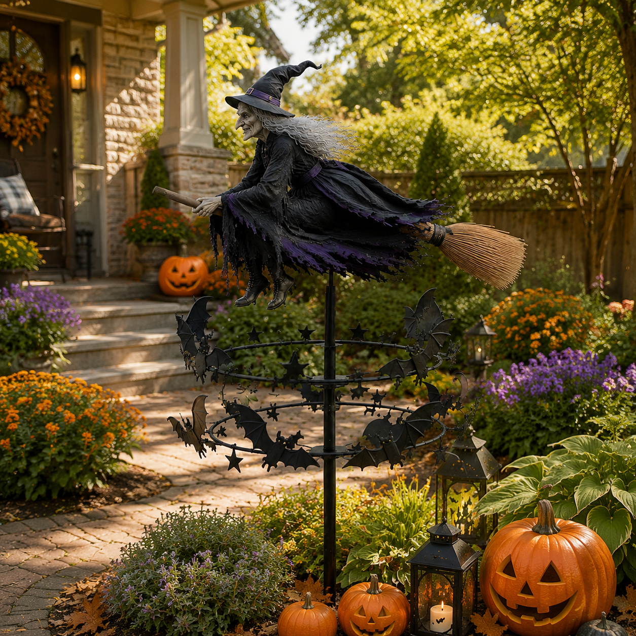 š§āāļø The Enchanted Witch Garden Wind Spinner