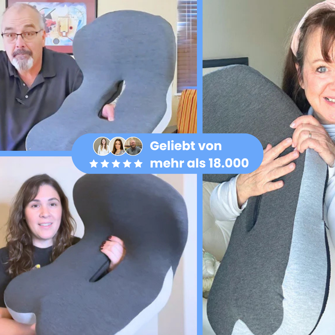 Memory foam seat cushion with backrest – 2-in-1 comfort
