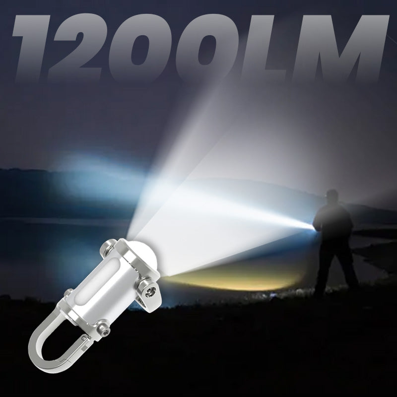1200LM Ultra Bright Miniature Keychain Flashlight, Waterproof