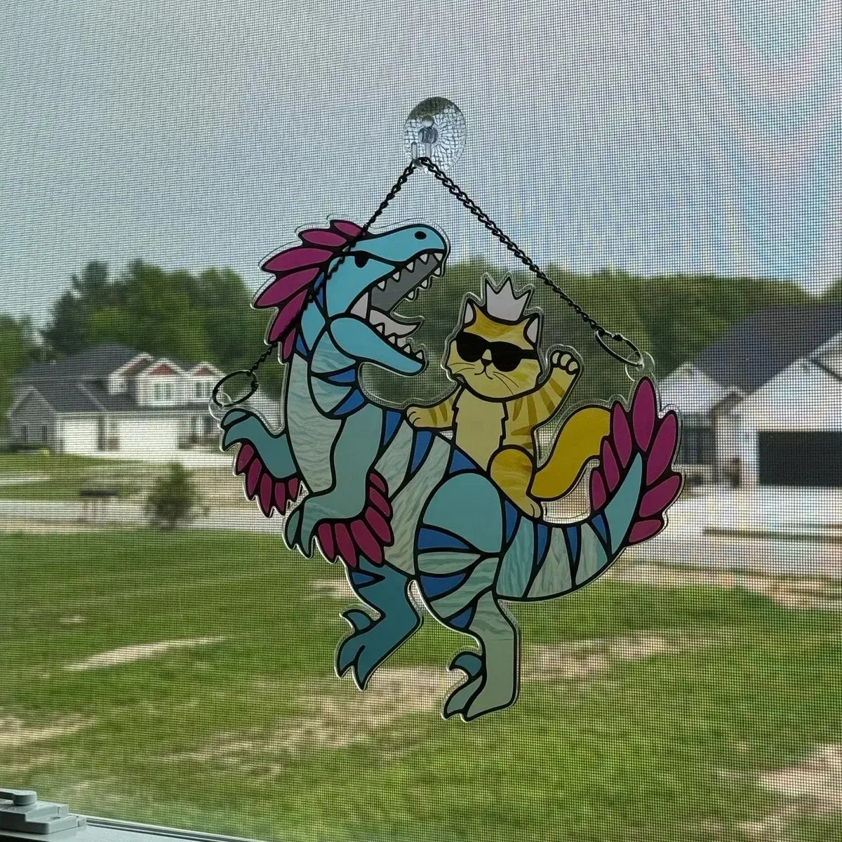 🐉🐱Princess Donut And Mongo Acrylic Suncatcher