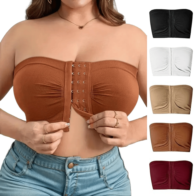 💞Large strapless bra with breathable front closure