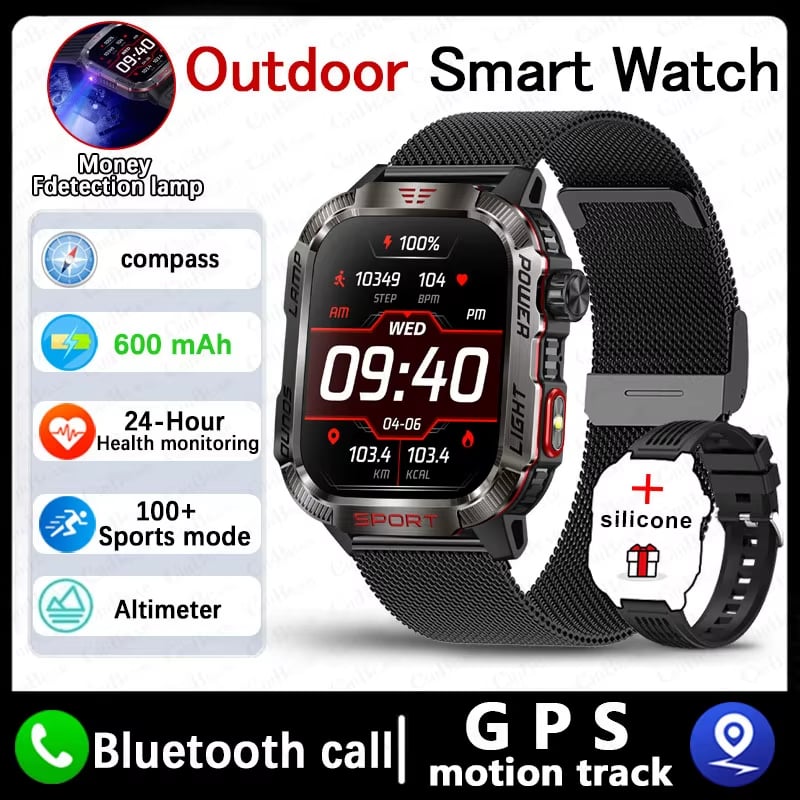 🔥 Last day 70% OFF – Military outdoor sports smartwatch for men for Android and iOS