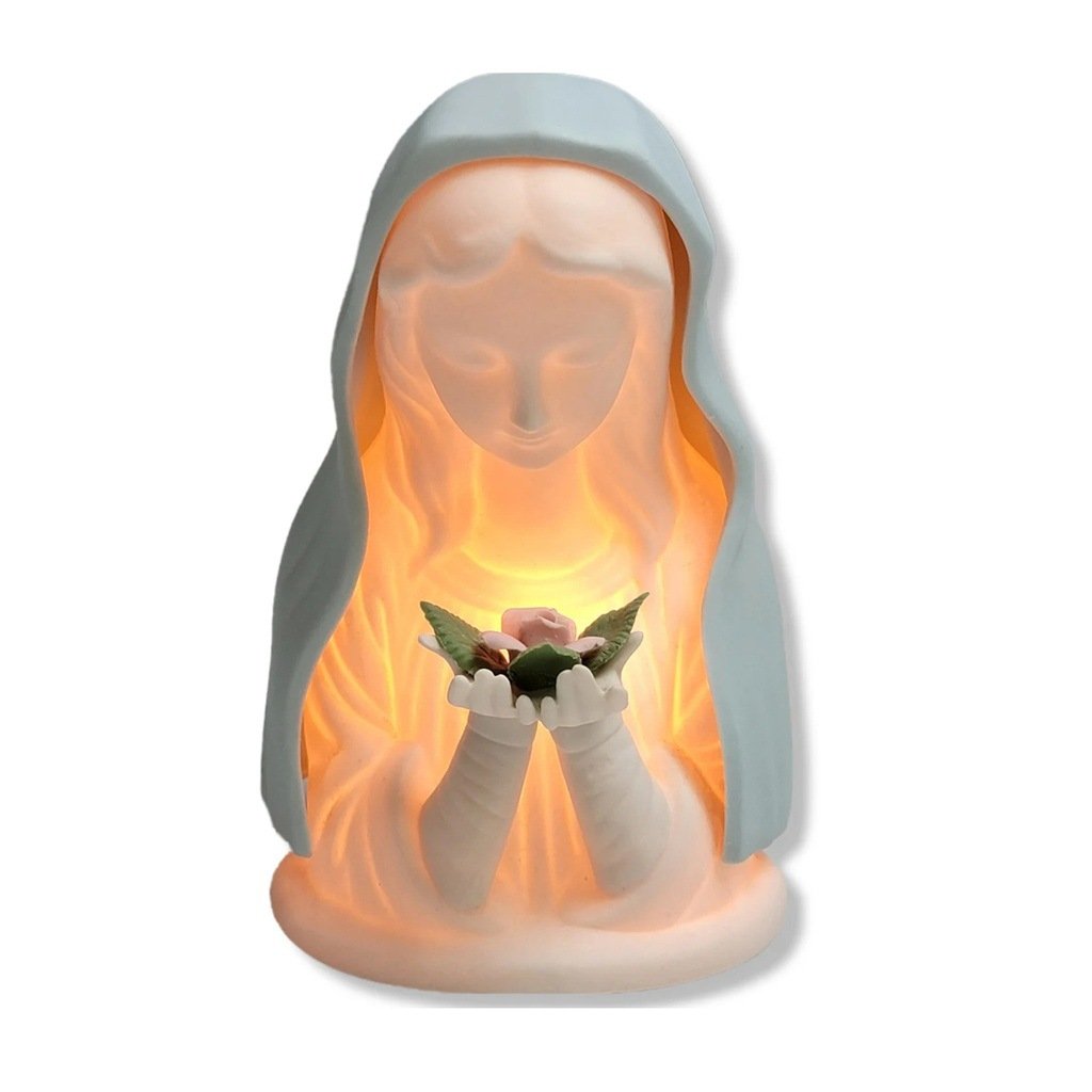 Night lamp for prayer of the Virgin Mary