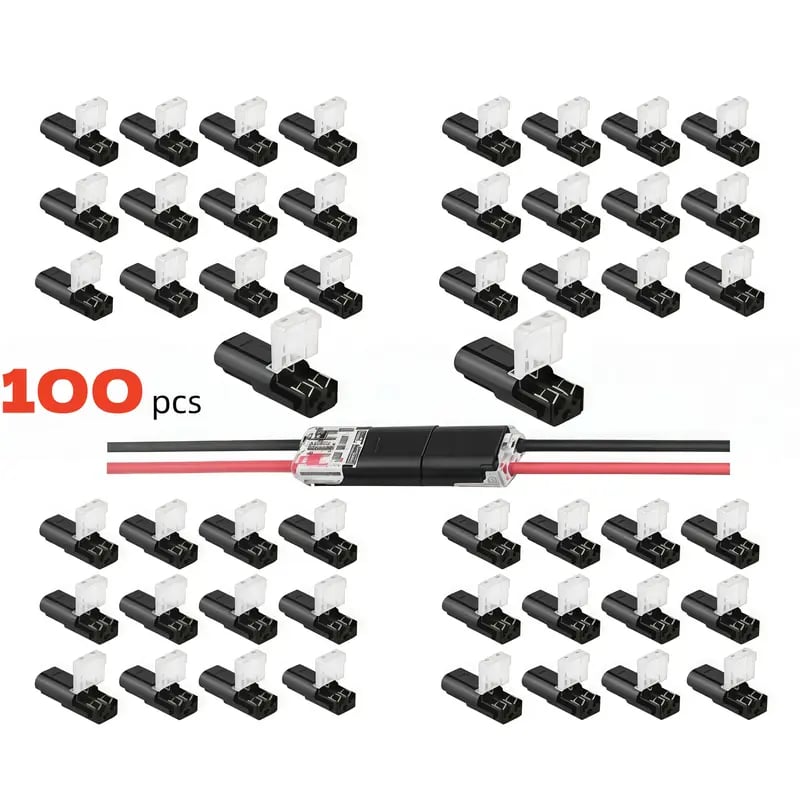 🏆NEW YEAR SALE 49% OFF👍Double-Wire Plug-in Connector Led Light Strip Connectors 2 Pin