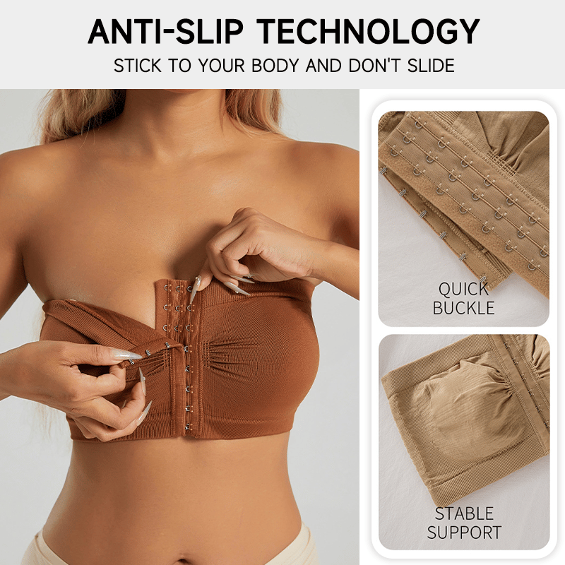 💞Large strapless bra with breathable front closure
