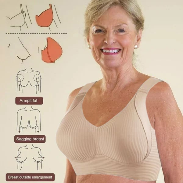 🔥Spring Hot Sale 49% OFF- Ribbed Push Up Adjustable Wireless Bra for Women