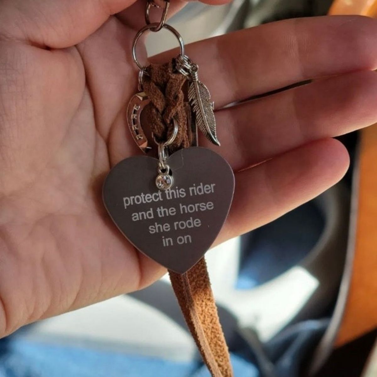 Personalized Saddle Heart Engraved Pendant