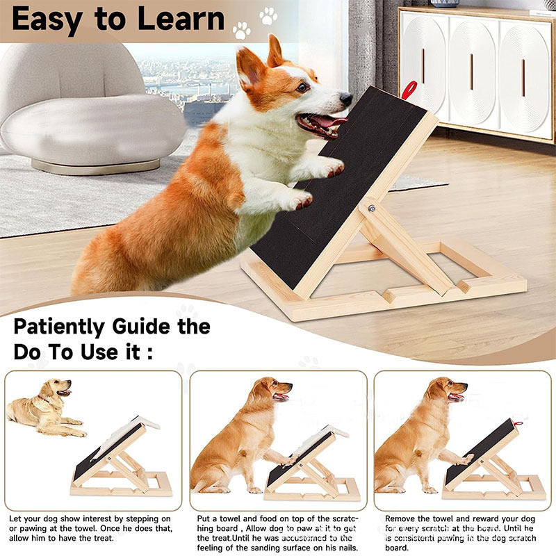 Wooden Dog Scratching Post