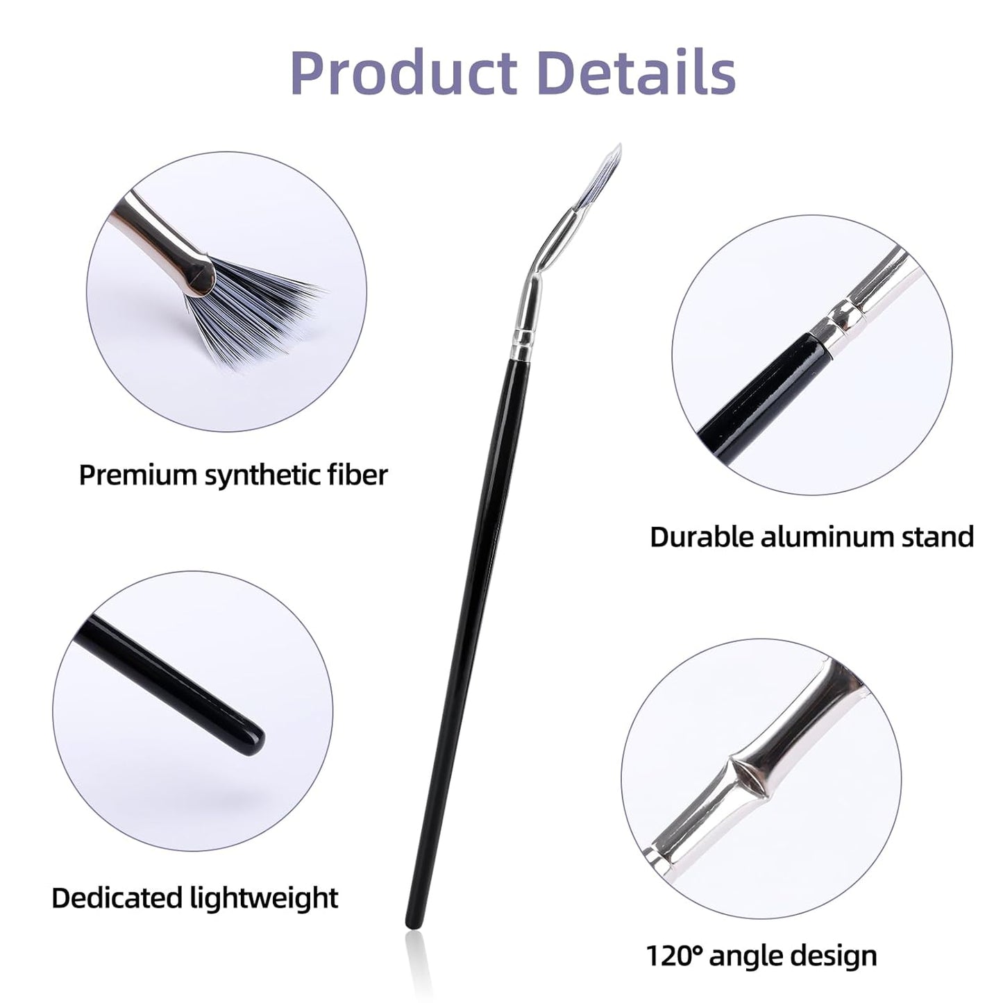 Foldable angled eyelash brus