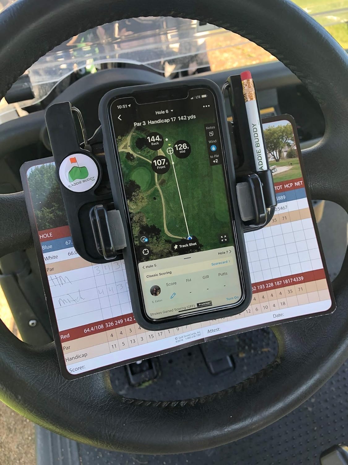 🔥Hot Sale 49% OFF - 🌟⛳ Golf cart steering wheel phone holder(✨Suitable for any phone model)