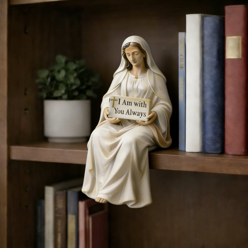 ✝Virgin Mary Desk Companion Figurine✨Hand-Painted Ceramic Figurine