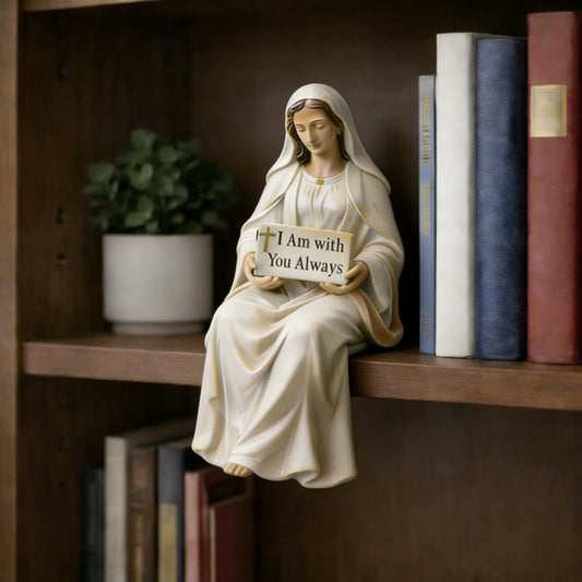✝Virgin Mary Desk Companion Figurine✨Hand-Painted Ceramic Figurine