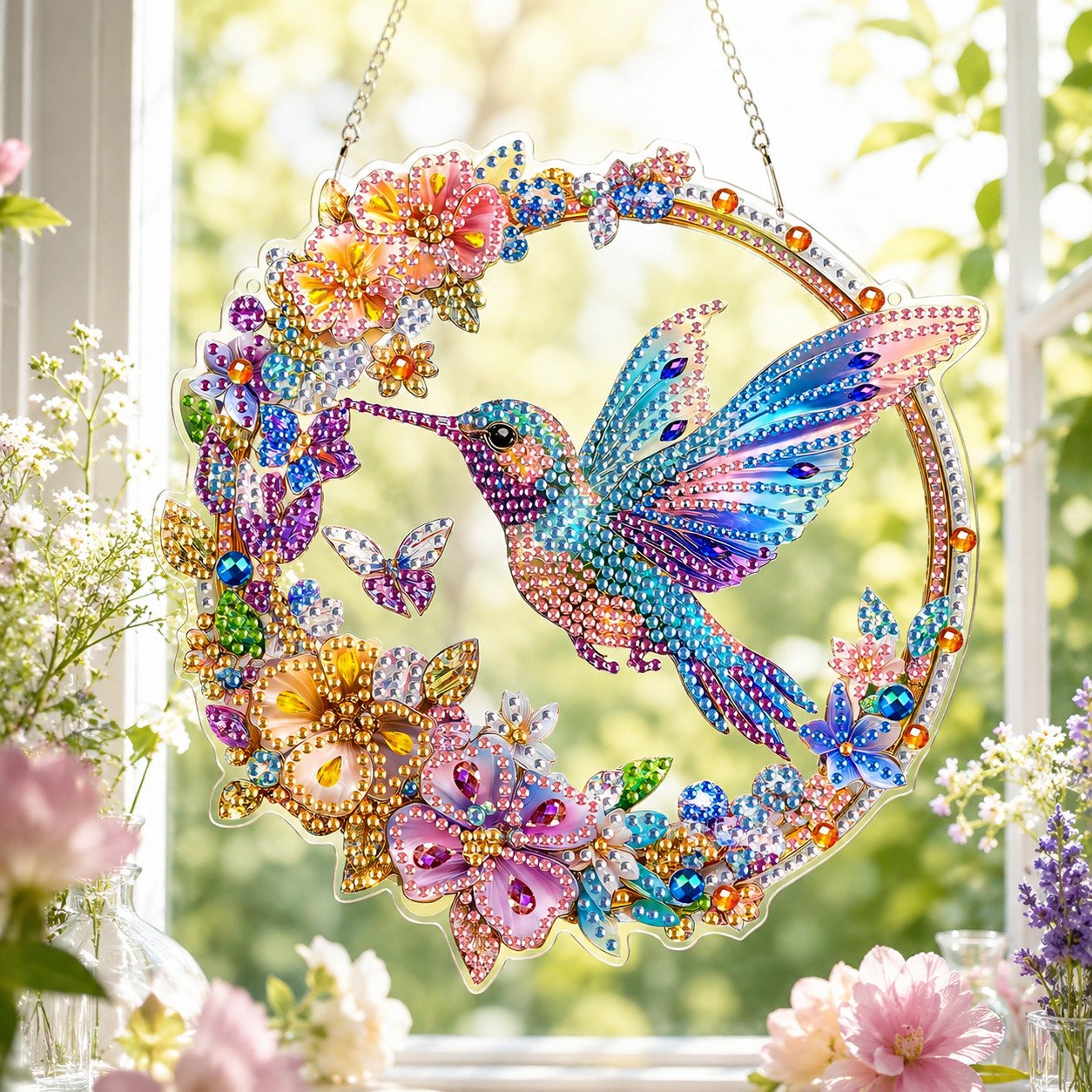 😍Last Day 49% OFF🐦️Hummingbird Diamond Art Hanging Ornament Kit