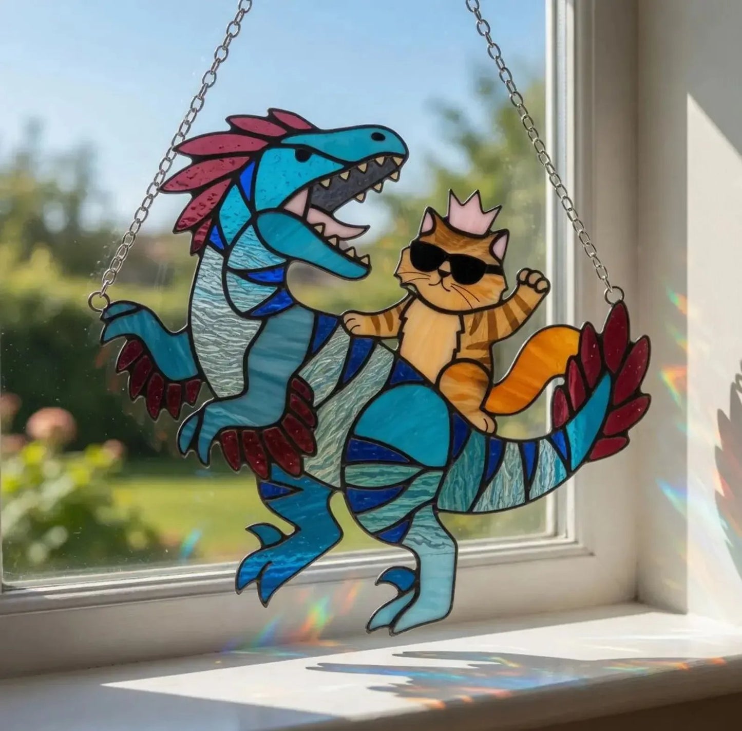 🐉🐱Princess Donut And Mongo Acrylic Suncatcher