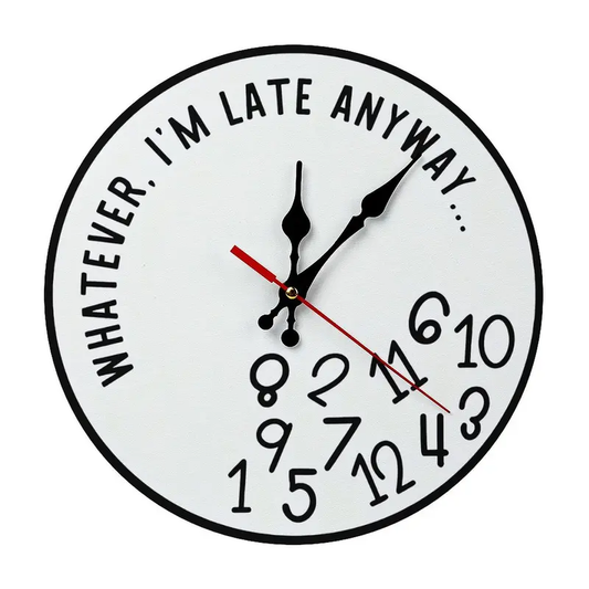 🔥Last Day 49% OFF -"I'm Late Anyway" Wall Clock😂⏰