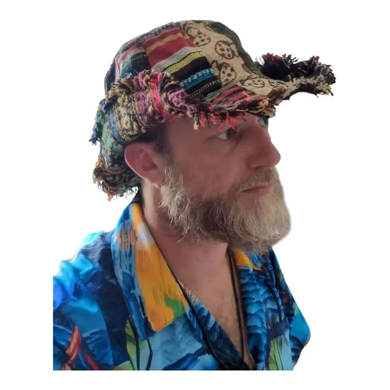🏆Limited Time Sale 49% OFF🎩🍄Frayed Patchwork Bucket Hat(✨Shapeable Brim One-of-a-Kind Style)
