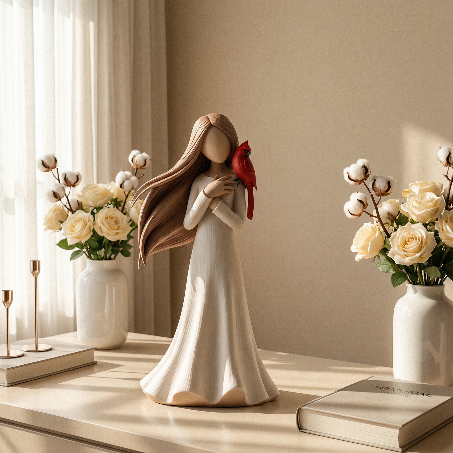 Cardinal Remembrance Love and Serenity Figurine——When a cardinal appears, an angel is near