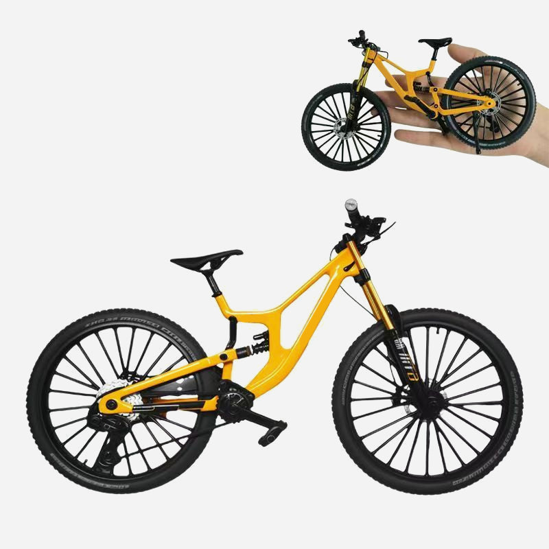Collectible Alloy Simulation Mountain Bike Model with Front and Rear Suspension