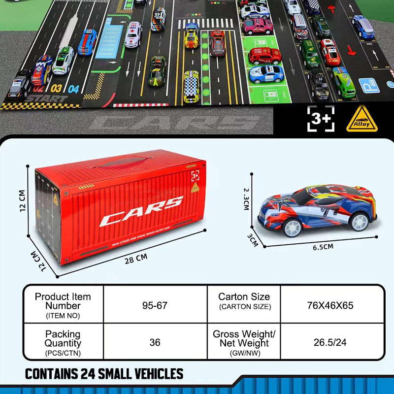 Gift set with mini pullback container for car 🚗🎁