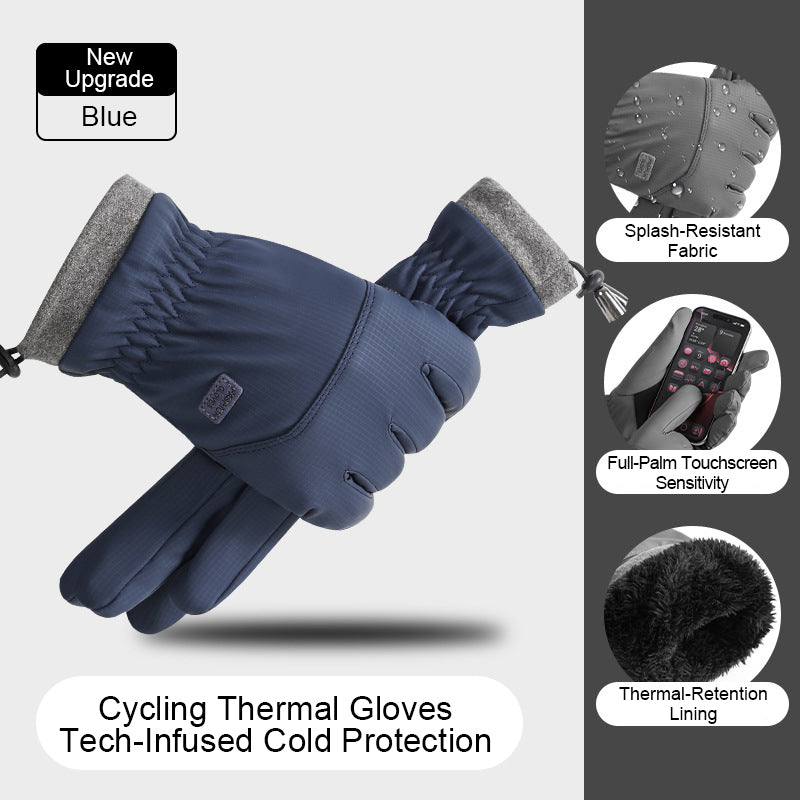 Winter gloves with fleece lining, waterproof and touchscreen compatibl