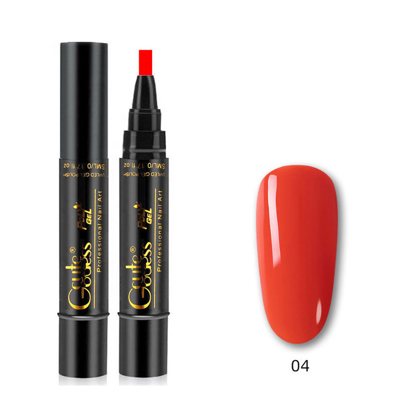 One-step glue three-in-one nail polish gel pen