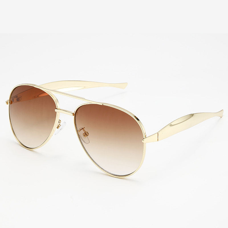 Gold Fashion Rectangular Sunglasses