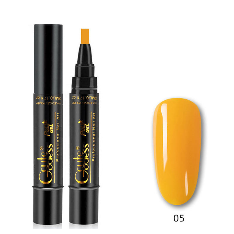One-step glue three-in-one nail polish gel pen