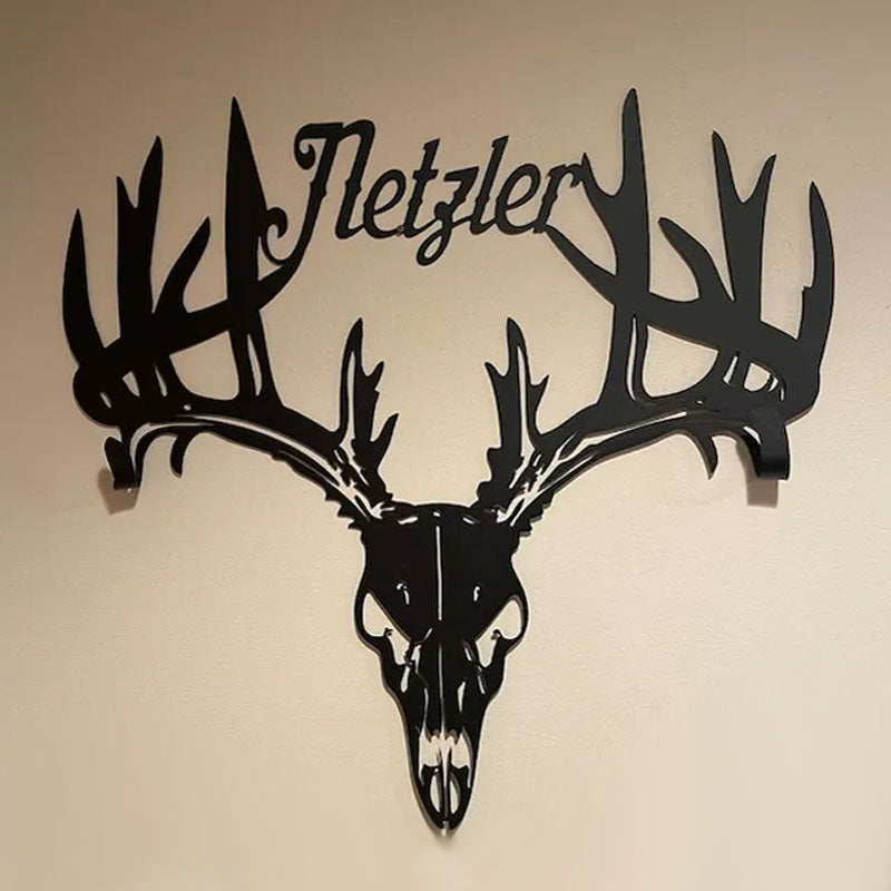 Personalized Metal Deer Skull Rack