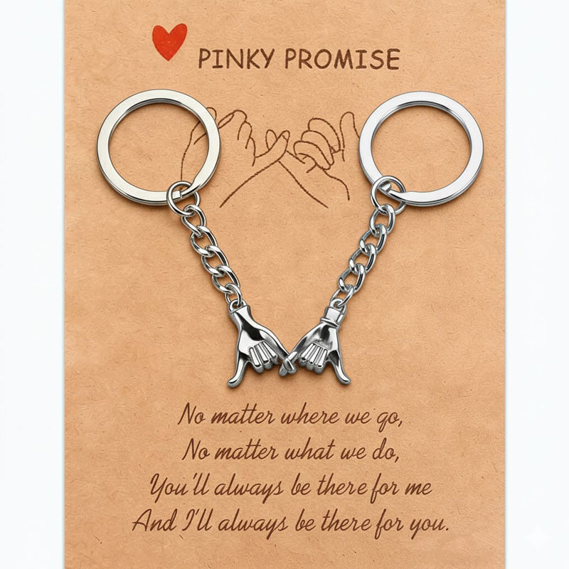 Magnetic Pinky Promise Keychains – Linked Hand Set for Couples & Best Friends 🤞💞