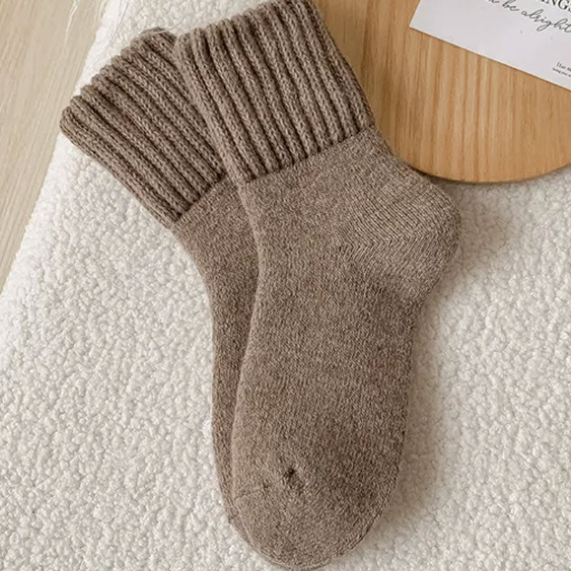 🧦5 pairs of wool socks for women - warm, mid-calf socks