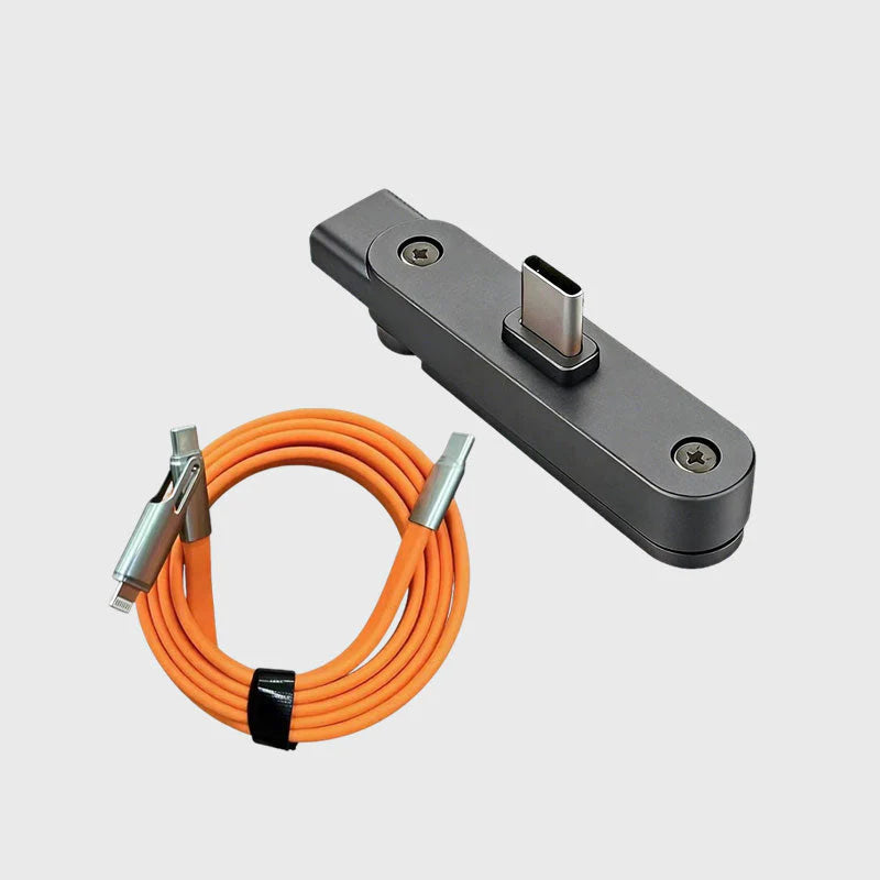 The ultimate 240 W Power-Stand hybrid adapter ⚡: the all-in-one solution for fast charging and screen viewin