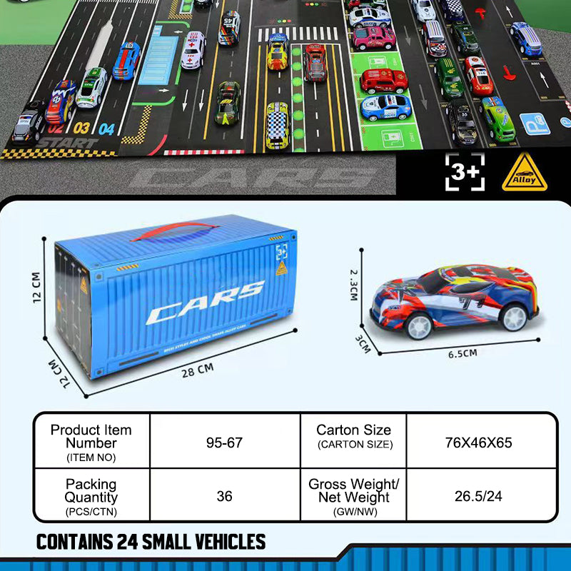 Gift set with mini pullback container for car 🚗🎁