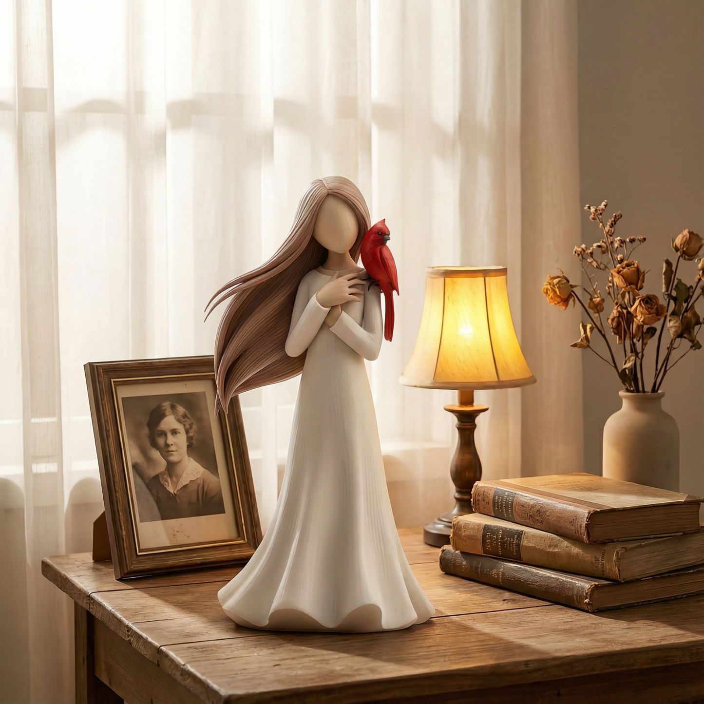 🔥Hot Sale  -✨Cardinal Remembrance Love and Serenity Figurine❤️Serene Desk Companion🙏