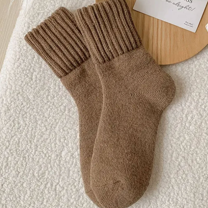 🧦5 pairs of wool socks for women - warm, mid-calf socks