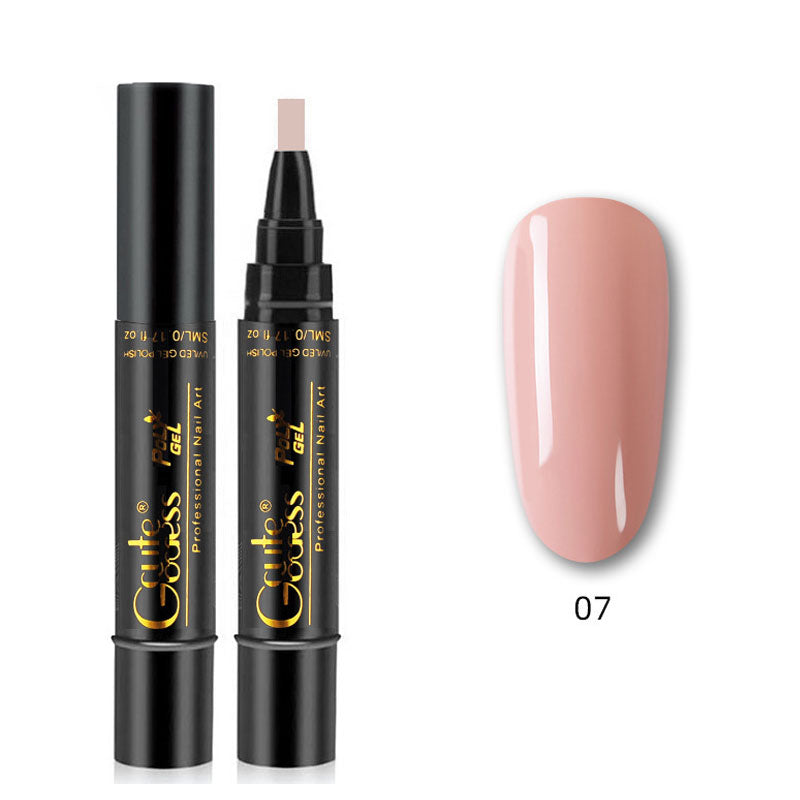 One-step glue three-in-one nail polish gel pen