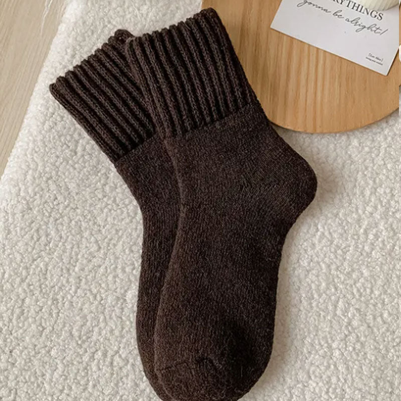🧦5 pairs of wool socks for women - warm, mid-calf socks