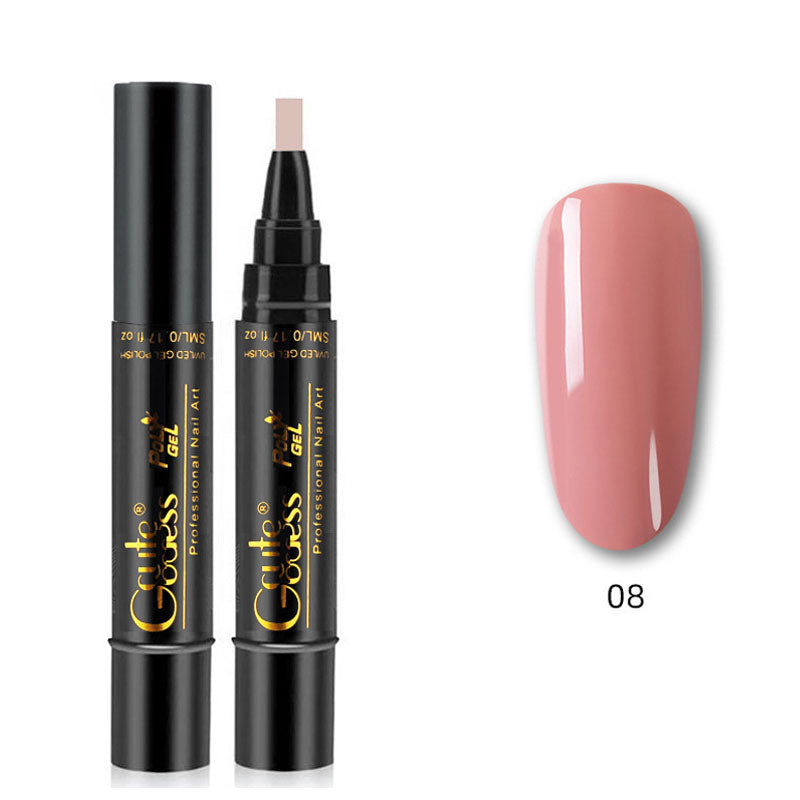 One-step glue three-in-one nail polish gel pen
